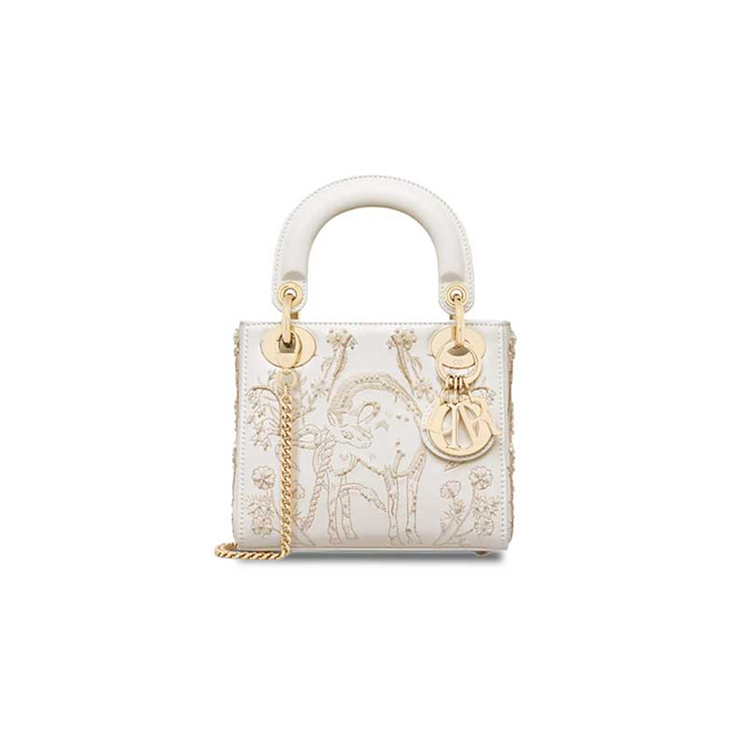 DIOR LADY EMBROIDERED CROSSBODY TOTE BAG MINI M0505OINX-M941 (17*15*7cm)